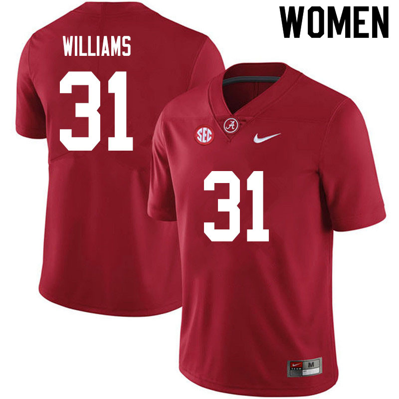 Women #31 Shatarius Williams Alabama Crimson Tide College Football Jerseys Sale-Crimson